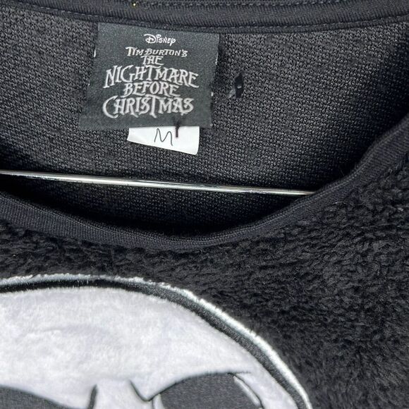 Disney The Nightmare Before Christmas Jack & Zero Sherpa Lounge Cropped Top Blac - Picture 4 of 5
